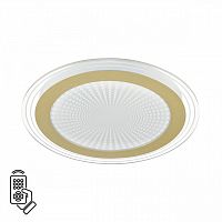 7738/80L MITRA LED SN 603 Светильник металл/акрил/белый/золотой/прозрачный LED 80Вт 3000-6500К D480 IP20 пульт ДУ PROMISE
