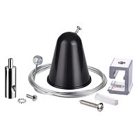 NOVOTECH 135023 PORT NT19 255 черный Подвесной комплект с тросом 1.5м IP20