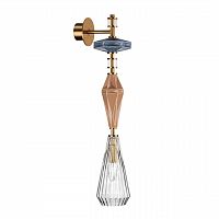 ODEON LIGHT EXCLUSIVE 5414/1WB MODERN ODL_EX25 023 античная бронза/терракот/синий/стекло/керамика Настенный светильник E14 1*40W TERRA