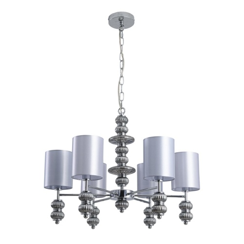 LUMION 8338/6 MODERNI LN26 143 хром/серый, металл/стекло/текстиль Люстра E14 6*40W 220V ILMIRA