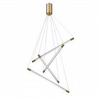 ODEON LIGHT 4369/40L HIGHTECH ODL23 235 полированное золото/акрил с пузырьками Подвесной св-к IP20 LED 30W 3000K 1050Лм SPARKY