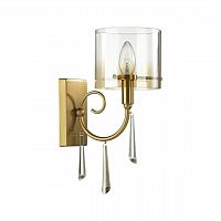ODEON LIGHT EXCLUSIVE 4886/1W HALL ODL_EX23 153 бронзовый/янтарн./металл/стекло Бра E14 1*40W NICOLE