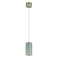 ODEON LIGHT EXCLUSIVE 5452/5L L-VISION ODL_EX26 011 светлая бронза/зеленый/металл/керамика/акрил Подвес LED 5W 3000K LULU