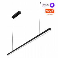 NOVOTECH 359442 OVER NT24 338 черный Светильник подвесной диммир. со сменой цв.темпер. (пульт ДУ/прилож. Smart Life) IP20 LED 48W 85-265V 3000-6000К SOTTO