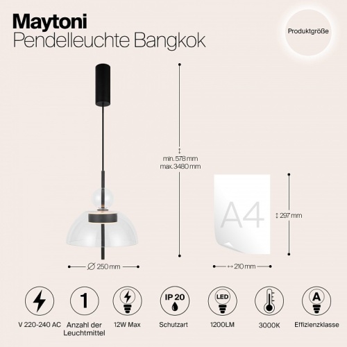Подвесной светильник Maytoni Bangkok MOD185PL-L6B3K1 фото 4