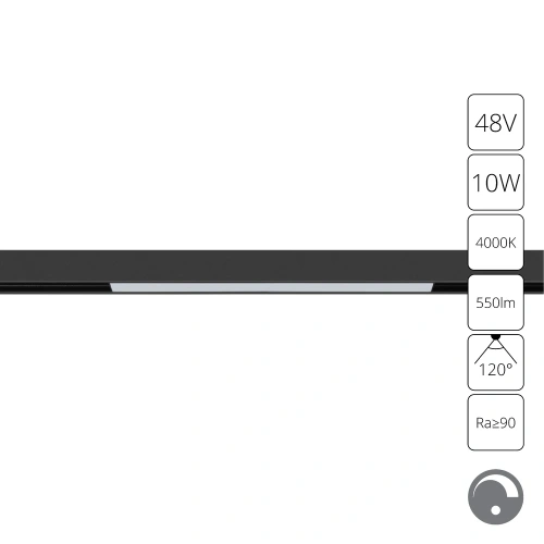Магнитный трековый светильник Arte Lamp LINEA 0.1-10V A4682PL-1BK Магнитный трековый светильник Arte Lamp LINEA 0.1-10V A4682PL-1BK