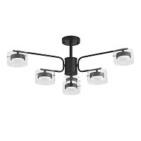 LUMION 8349/6C COMFI LN26 232 черный/прозрачный, металл/стекло Светильник потолочный LED GX53 6*7W 220V NATALINA