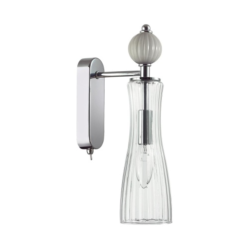 LUMION 8269/1W NEOCLASSI LN26 159 хром/серый/прозрачный, металл/керамика/стекло Бра Е14 1*40W 220V EMILY