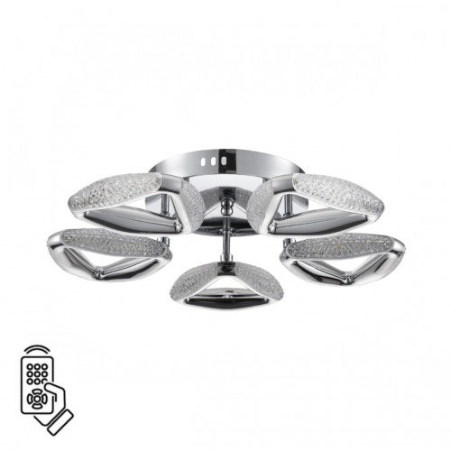 LUMION 8239/5CL LEDIO LN25 000 хром, металл/пластик Люстра потолочная с ПДУ LED 65W 3000-6000K 220V RUANA