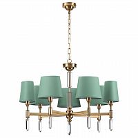 ODEON LIGHT EXCLUSIVE 4887/7 MODERN ODL_EX22 159 бронзовый/зеленый/ткань Люстра E14 7*40W LONDON