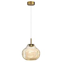 ODEON LIGHT 5097/4L PENDANT ODL25 363 античн.бронза/янтарный/металл/стекло Подвес LED 4W 4000K 388Лм VASO