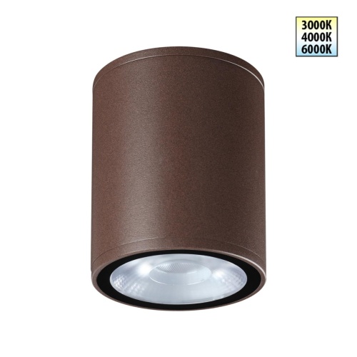 NOVOTECH 359536 STREET NT25 698  коричневый Светильник ландшафтный с переключ. цветовой температуры IP65 LED 10W 100-240V 3000К\4000К\6000К TUMBLER