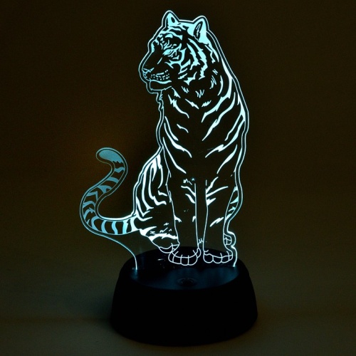 Зверь декоративный Uniel ULI-M507 RGB/3AA TIGER/BLACK UL-00008402 фото 4