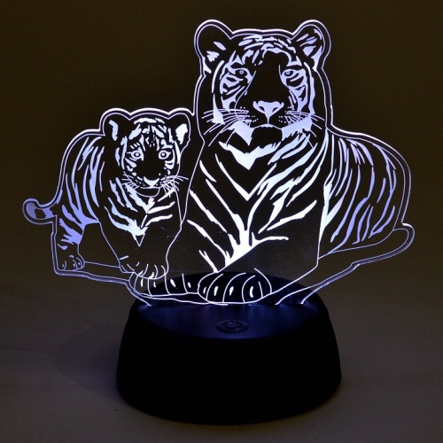 Зверь декоративный Uniel ULI-M508 RGB/3AA TIGER FAMILY/BLACK UL-00008403 фото 3
