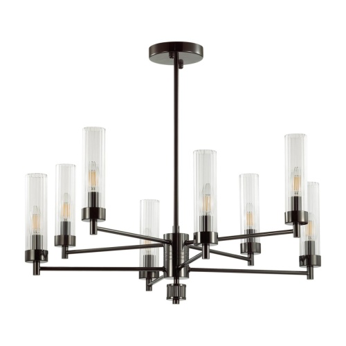 LUMION 5275/8C CLASSI LN26 104 черный хром Люстра потолочная E14 8*40W 220V KAMILLA