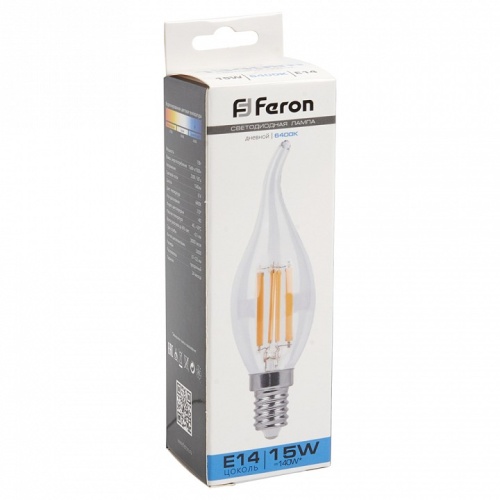 Лампа светодиодная Feron LB-718 E14 15Вт 6400K 38264 фото 3