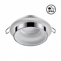 NOVOTECH 370782 SPOT NT21 595 белый/хром Светильник встраиваемый влагозащищенный IP44 GU10 9W 220V WATER