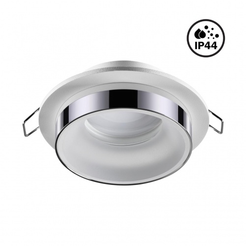 NOVOTECH 370782 SPOT NT21 595 белый/хром Светильник встраиваемый влагозащищенный IP44 GU10 9W 220V WATER