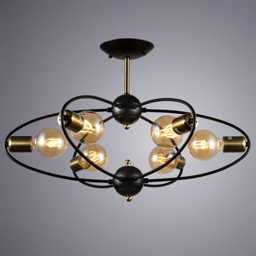 Люстра на штанге Arte Lamp Glasgow A1963PL-6BK фото 2
