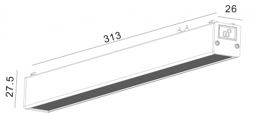 Светильник трековый SLIM, 48В 12W белый 2700-6000К DL-SLIM-DFWH-12-CCT фото 5