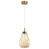 ODEON LIGHT 5098/4L PENDANT ODL25 365 античн.бронза/янтарный/металл/стекло Подвес LED 4W 4000K 388Лм NAVE