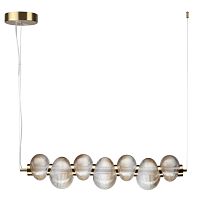 ODEON LIGHT 5095/24L L-VISION ODL25 359 латунный/янтарный градиент/металл/стекло Подвес линейный LED 24W 4000K 2686Лм BRUCO