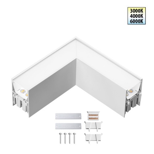 NOVOTECH 359608 OVER NT25 070 белый Светильник соединитель «L» с переключ. цв. температуры IP20 LED 8W 220-240V 3000К\4000К\6000К FATTO