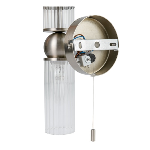 LUMION 8277/1W MODERNI LN26 163 сатин никель/прозрачный, металл/стекло Бра Е14 1*40W 220V DENVER фото 3