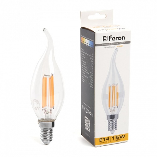 Лампа светодиодная Feron LB-718 E14 15Вт 2700K 38261 фото 4