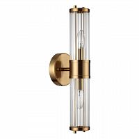 ODEON LIGHT 4946/2W DROPS ODL22 507 бронзовый/прозрачный/стекло Настенный светильник с выкл. E14 1*40W IP44 KEPA