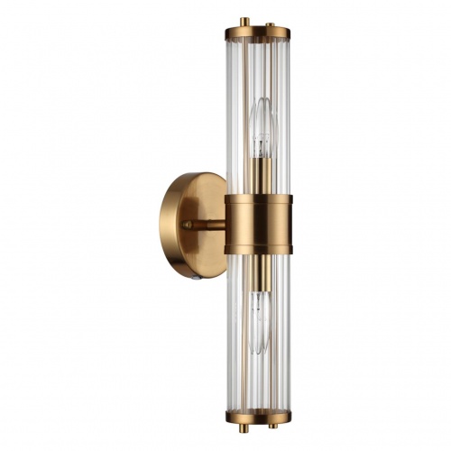 ODEON LIGHT 4946/2W DROPS ODL22 507 бронзовый/прозрачный/стекло Настенный светильник с выкл. E14 1*40W IP44 KEPA