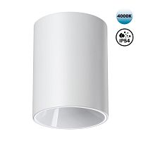 NOVOTECH 359421 OVER NT24 430 белый Светильник накладной влагозащищённый IP54 LED 15W 170-265V 4000К 1350Лм RECTE