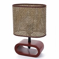 LUMION 8200/1T COUNTY LN26 511 кофейный/коричневый, дерево/текстиль Настольная лампа E27 1*60W 220V MADERANA