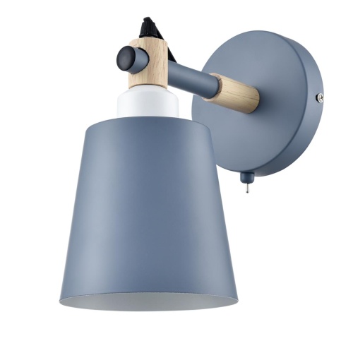 LUMION 8098/1W MODERNI LN26 344 синий/синий металл, дерево/металл Бра Е27 1*60W 220V ROSALINA