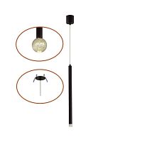 ODEON LIGHT 4373/3LA HIGHTECH ODL26 279 Подвесной светильник черный/хрустальн. стекло/металл IP20 LED 3W 400Лм 3000K 220-240V FIANO