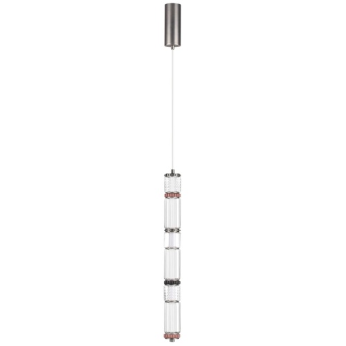 ODEON LIGHT EXCLUSIVE 5456/18L L-VISION ODL_EX26 045 темный сатин.никель/терракот/черный Подвес LED 22W 4000K COLLIER