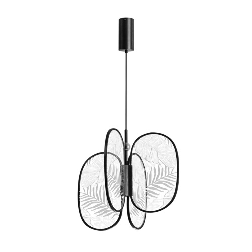 ODEON LIGHT EXCLUSIVE 6665/53L L-VISION ODL_EX24 000 Подвесной светильник брашир. черный/металл/акрил IP20 LED 54W 2650Лм 3000K PIUMA