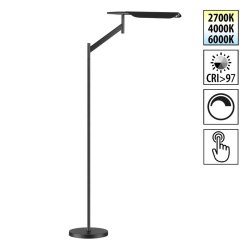 NOVOTECH 359542 LEDO NT25 324 черный Торшер диммир. со сменой цвет. темпер. (управление- сенсор) IP20 LED 14W 100-240V 2700К\4000К\6000К ALA