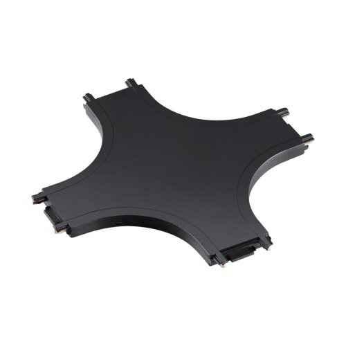 NOVOTECH 135211 SHINO NT23 176 черный Соединитель с токопроводом "X" для низковольтного шинопровода IP20 48V SMAL