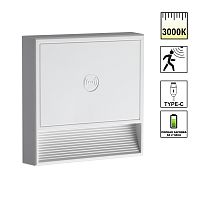 NOVOTECH 359709 OVER NT25 434 белый Светильник накладной сенсорный для лестниц IP20  LED 0.4W 3000К 1000mAh Li-ion, 5V VESPERA