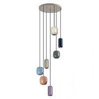 ODEON LIGHT 5053/7 PENDANT ODL24 000 цвет слонов.кости/мультиколор/металл Подвес GU10 LED 7*4W OVALI