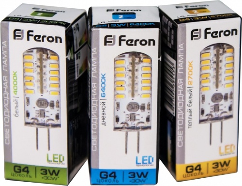 Лампа светодиодная Feron LB-422 G4 3Вт 4000K 25532 фото 2