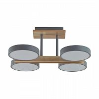 LUMION 8031/72CL LEDIO LN26 345 серый, дерево/металл/акрил Потолочный светильник LED 72W 3000/4000/6000К 220V PLATO