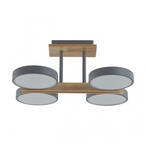LUMION 8031/72CL LEDIO LN26 345 серый, дерево/металл/акрил Потолочный светильник LED 72W 3000/4000/6000К 220V PLATO