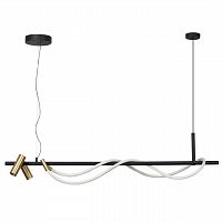 ODEON LIGHT 4397/30L HIGHTECH ODL23 301 черный/античная бронза/металл/канат Подвесной св-к с раздельн. вкл IP20 LED 30W 1200Лм 3000K CORDA