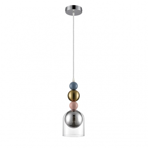 LUMION 8066/1A MODERNI LN26 381 хром/серый/прозрачный, металл/стекло Подвесной светильник G9 1*20W 220V GALLO