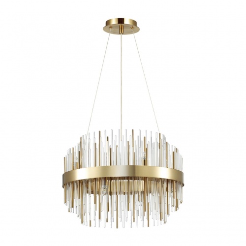 ODEON LIGHT 4639/8 HALL ODL20 645 золотой/металл/стекло Люстра G9 8*40W 220V IDA