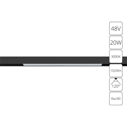 Магнитный трековый светильник Arte Lamp LINEA A4673PL-1BK Магнитный трековый светильник Arte Lamp LINEA A4673PL-1BK