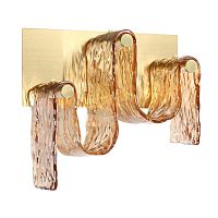 ODEON LIGHT 5105/16WL L-VISION ODL26 547 брашинг/янтарный металл/стекло Настенный светильник LED x 16W 4000K FLOW