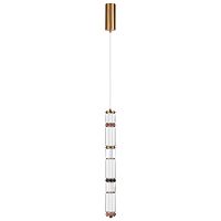 ODEON LIGHT EXCLUSIVE 5455/18L L-VISION ODL_EX26 043 сатин.латунь/терракот/черный Подвес LED 22W 4000K COLLIER